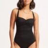 Seafolly Collective Twist Halter One Piece - Black