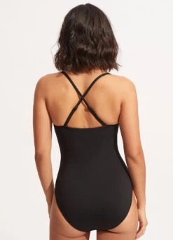 Seafolly Collective Twist Halter One Piece - Black 9 Seafolly Collective Twist Halter One Piece - Black -Seafolly Sales Store 10373 942 Black 4