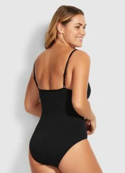 Seafolly Quilted One Piece - Black -Seafolly Sales Store 10792 065 Black 3