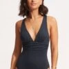 Seafolly Collective Cross Back One Piece - True Navy -Seafolly Sales Store 10950 942 True 20Navy 1