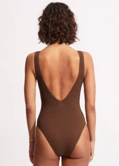 Sea Dive Deep V Neck One Piece - Tiramisu -Seafolly Sales Store 10974 861 Tiramisu 4 d39619c0 8678 40ef 91b2 51f531b44564