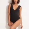 Seafolly Collective V Neck One Piece - Black -Seafolly Sales Store 11003 942 Black 2