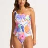 Under The Sea One Shoulder One Piece - White -Seafolly Sales Store 11014 061 White 1