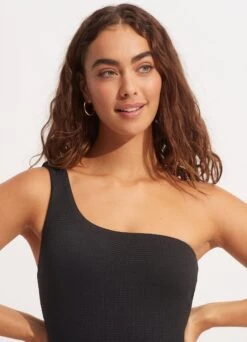 Sea Dive One Shoulder One Piece - Black -Seafolly Sales Store 11014 861 Black 6