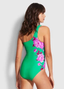 Full Bloom One Shoulder One Piece - Jade -Seafolly Sales Store 11014 932 Jade 5