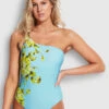 Full Bloom One Shoulder One Piece - Sky 2 Full Bloom One Shoulder One Piece - Sky -Seafolly Sales Store 11014 932 Sky 1