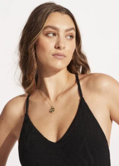 Second Wave Retro One Piece - Black -Seafolly Sales Store 11042 968 Black 6