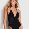 Dreamcatcher Halter One Piece - Black -Seafolly Sales Store 11043 930 Black 1