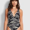 Skin Deep Deep V One Piece - Black -Seafolly Sales Store 11046 940 Black 1