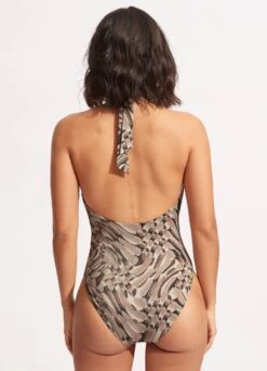 Poolside Plunge One Piece - Sepia -Seafolly Sales Store 11048 954 Sepia 5