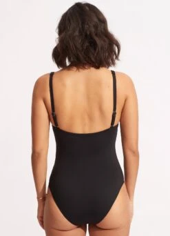 Sun Stripe One Piece - Black -Seafolly Sales Store 11051 947 Black 5