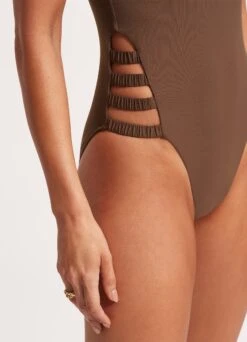 Seafolly Collective Gathered Strap One Piece - Tiramisu -Seafolly Sales Store 11055 942 Tiramisu 5