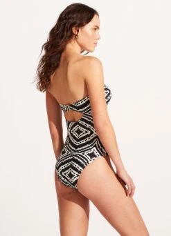 Zanzibar Twist Tie Front One Piece - Black -Seafolly Sales Store 11058 049 Black 5