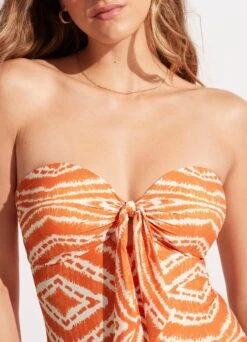 Zanzibar Twist Tie Front One Piece - Mandarin -Seafolly Sales Store 11058 049 Mandarin 6
