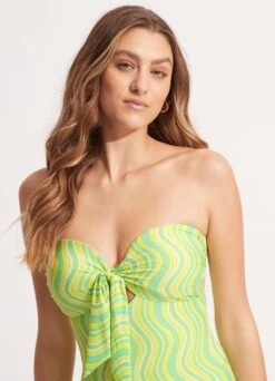 Mod Squad Twist Tie Front One Piece - Lime Burst -Seafolly Sales Store 11058 050 LimeBurst 6