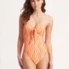 Mod Squad Twist Tie Front One Piece - Mandarin -Seafolly Sales Store 11058 050 Mandarin 3