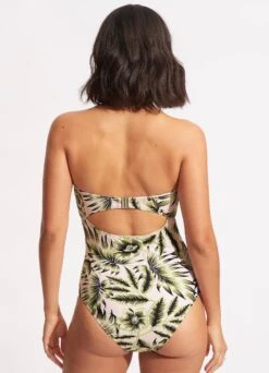 Island In The Sun Twist Tie Front One Piece - Avocado -Seafolly Sales Store 11058 946 Avocado 6