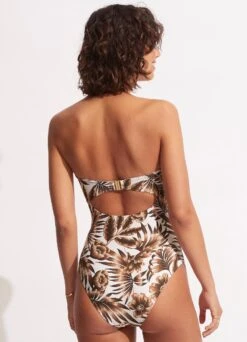 Island In The Sun Twist Tie Front One Piece - Ecru 11 Island In The Sun Twist Tie Front One Piece - Ecru -Seafolly Sales Store 11058 946 Ecru 4