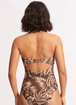 Island In The Sun Twist Tie Front One Piece - Tiramisu -Seafolly Sales Store 11058 946 Tiramisu 4