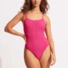 Sea Dive Scoop Neck One Piece - Fuchsia Rose 1 Sea Dive Scoop Neck One Piece - Fuchsia Rose -Seafolly Sales Store 11065 861 FuchsiaRos 3