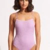 Sea Dive Scoop Neck One Piece - Lilac -Seafolly Sales Store 11065 861 Lilac 2