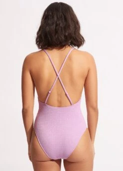 Sea Dive Scoop Neck One Piece - Lilac -Seafolly Sales Store 11065 861 Lilac 4