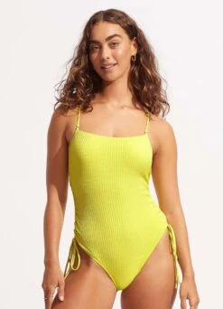 Sea Dive Scoop Neck Drawstring Side One Piece - Wild Lime 8 Sea Dive Scoop Neck Drawstring Side One Piece - Wild Lime -Seafolly Sales Store 11077 861 Wild 20Lime 2