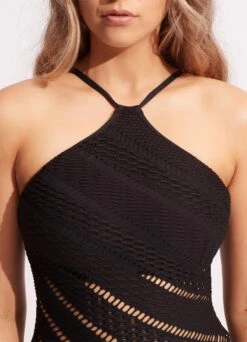 Marrakesh DD High Neck One Piece - Black -Seafolly Sales Store 11084DD911 Black 6