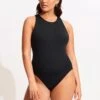 Seafolly Collective High Neck One Piece - Black -Seafolly Sales Store 11089 942 Black 2