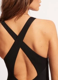 Seafolly Collective High Neck One Piece - Black -Seafolly Sales Store 11089 942 Black 6