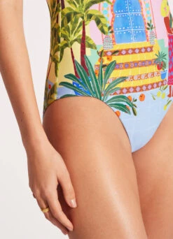 On Vacation Bandeau One Piece - Azure -Seafolly Sales Store 11099 022 Azure 6