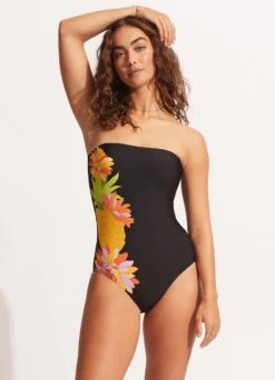 Summer Salt Bandeau One Piece - Black -Seafolly Sales Store 11099 716 Black 3