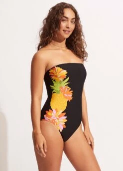 Summer Salt Bandeau One Piece - Black -Seafolly Sales Store 11099 716 Black 4