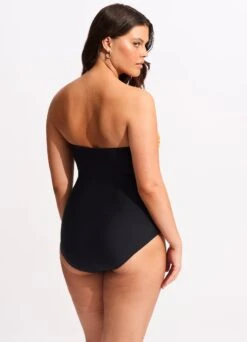 Summer Salt Bandeau One Piece - Black -Seafolly Sales Store 11099 716 Black 7