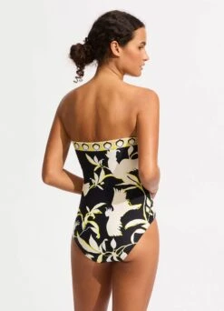 Birds Of Paradise DD Bandeau One Piece - Black -Seafolly Sales Store 11134DD103 Black 8