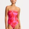 Birds Of Paradise DD Bandeau One Piece - Chilli Red -Seafolly Sales Store 11134DD103 Chilli 20Red 2