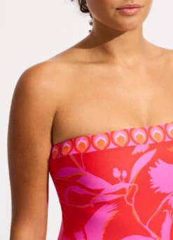 Birds Of Paradise DD Bandeau One Piece - Chilli Red -Seafolly Sales Store 11134DD103 Chilli 20Red 6