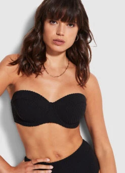 Riviera Bustier Bra - Black -Seafolly Sales Store 30059 929 Black 2