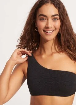 Sea Dive One Shoulder Top - Black -Seafolly Sales Store 31018 861 Black 13