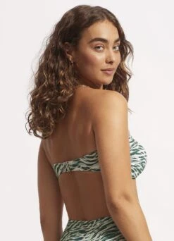 Wild At Heart Twist Tie Front Bandeau - Evergreen 10 Wild At Heart Twist Tie Front Bandeau - Evergreen -Seafolly Sales Store 31187 988 Evergreen 4