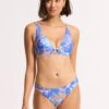 Eden Longline Triangle Bikini Top - Azure -Seafolly Sales Store 31268 070 Azure 3
