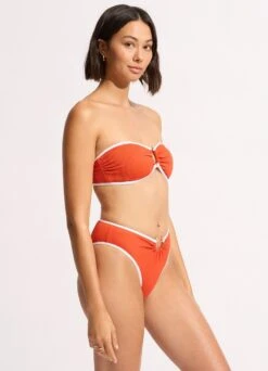 Beach Bound Ring Front Bandeau Bikini Top - Tamarillo -Seafolly Sales Store 31283 072 Tamarillo 5