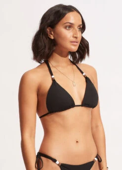 Sun Stripe Slide Tri - Black -Seafolly Sales Store 31351 947 Black 3