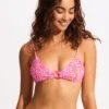 Sea Skin Ring Front Bralette Bikini Top - Fuchsia Rose -Seafolly Sales Store 31369 064 FuchsiaRos 3