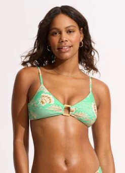 Eden Ring Front Bralette Bikini Top - Mint -Seafolly Sales Store 31369 070 Mint 4
