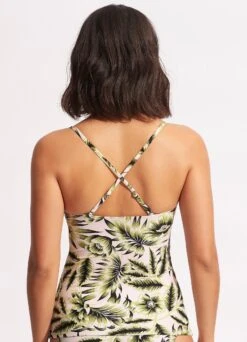 Island In The Sun Wrap Front Tankini Top - Avocado -Seafolly Sales Store 31381 946 Avocado 4