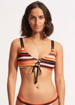 Sun Stripe Reversible Bralette - Black 12 Sun Stripe Reversible Bralette - Black -Seafolly Sales Store 31389 947 Black 3