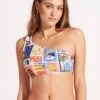 On Vacation One Shoulder Top With Tie - Azure -Seafolly Sales Store 31394 022 Azure 3