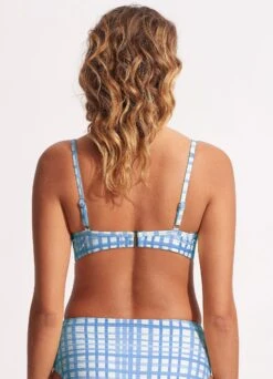 Amalfi Check DD Underwire Bra - Amalfi Blue -Seafolly Sales Store 31398DD951 AmalfiBlue 4