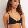 Second Wave Fixed Tri Bra - Black 1 Second Wave Fixed Tri Bra - Black -Seafolly Sales Store 31415 968 Black 1
